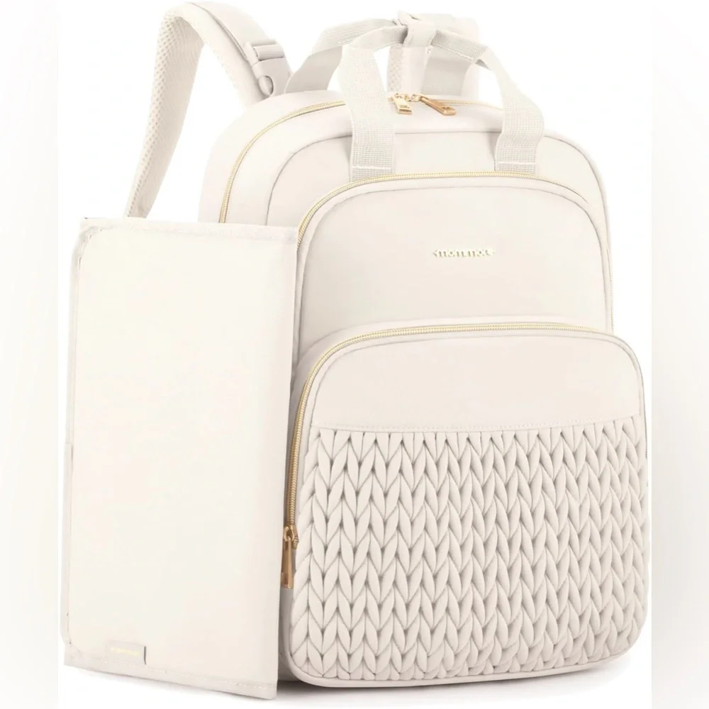 Mommore Diaper Bag Backpack in Cream